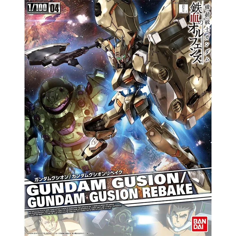 Bandai-figura de acción de gundam para niños, kit de modelos auténticos de TV, Gusion, Gusion, Rebake, colección de gunpla