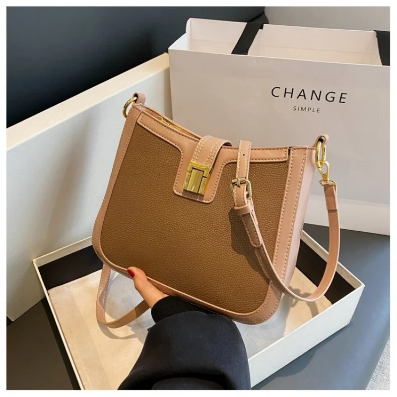 

Elegant Leather Women's Tote Bag High-End Luxury Brand Famous Designer Chic Trendy Vintage Commuter Daily Bag​