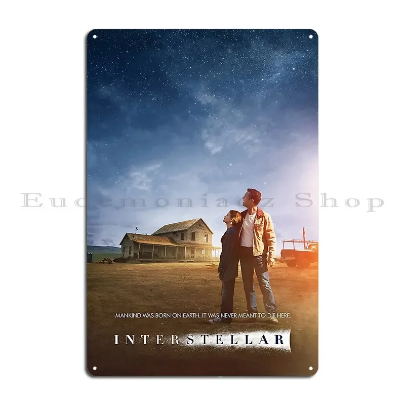 Interstellar Metal Plaque Poster Cinema Design Club Bar Garage Plaques Tin Sign Poster