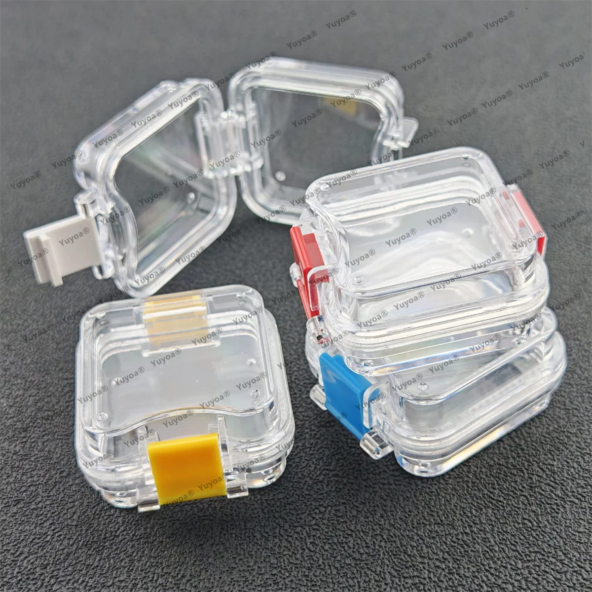 30pcs Denture Storage Box Small Dental Crown Box With Transparent Flexible Film Implant Plastic Denture Tooth Box Molar Case Box