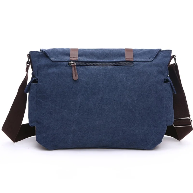 High Quality Men Business Messenger Bags Shoulder Bag Large Capacity Canvas Crossbody Pack Retro Casual Office Travel Bag New