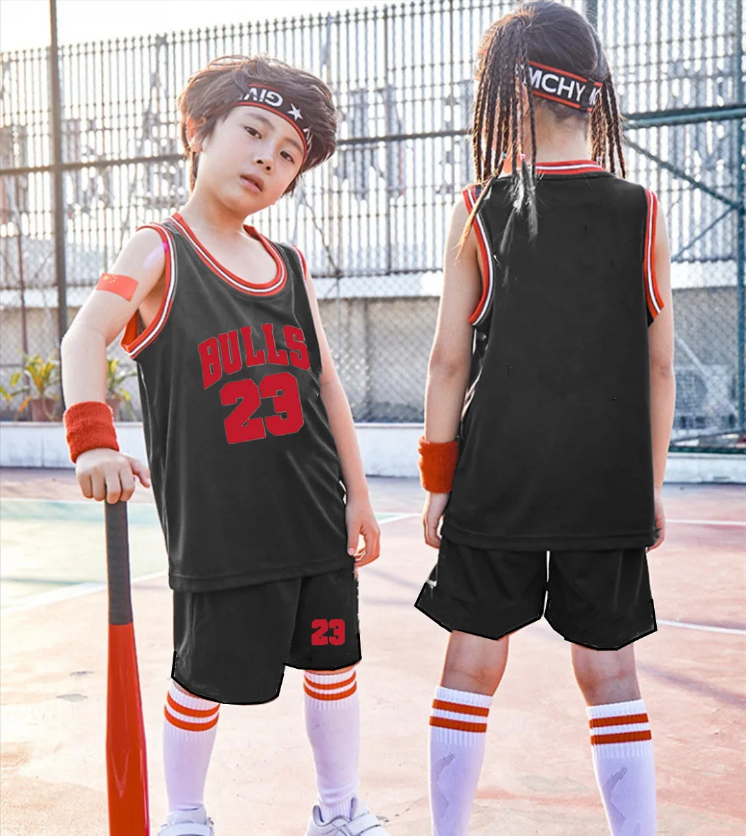 Summer Children’s Basketball Uniform Suit Boys And Girls Jersey Chinese Team Student Sport Wear Set