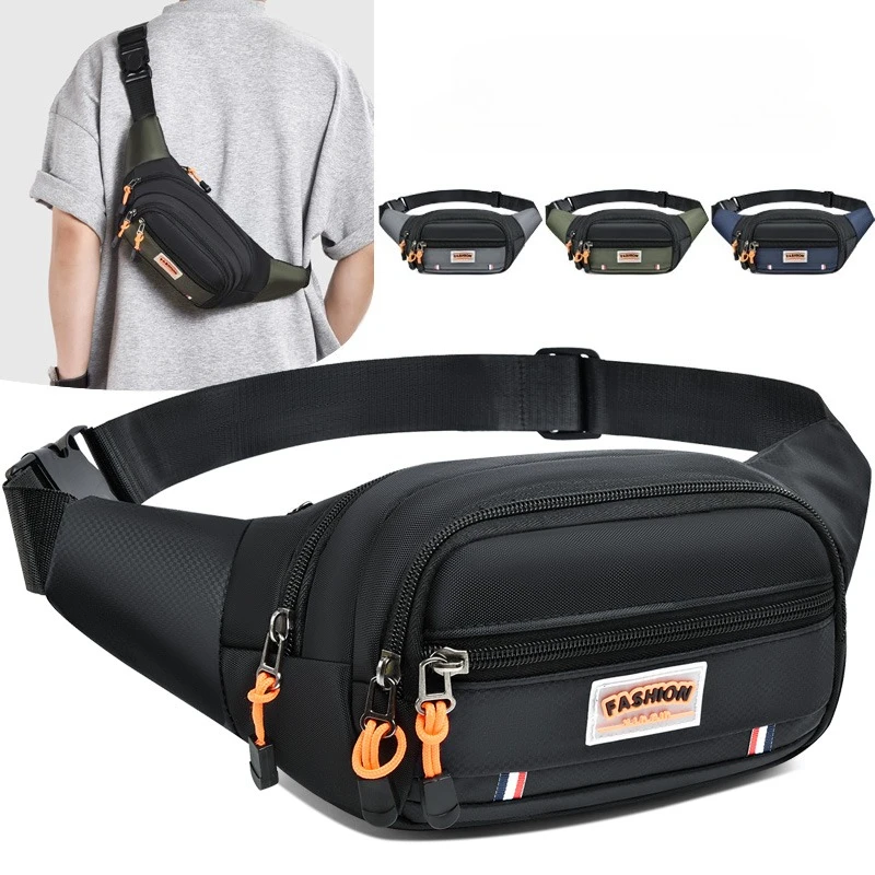 

Unisex Waterproof Fanny Pack - Sports Waist Bag W/ Quick-Access Phone Pocket (Convertible To Crossbody Chest Pack)