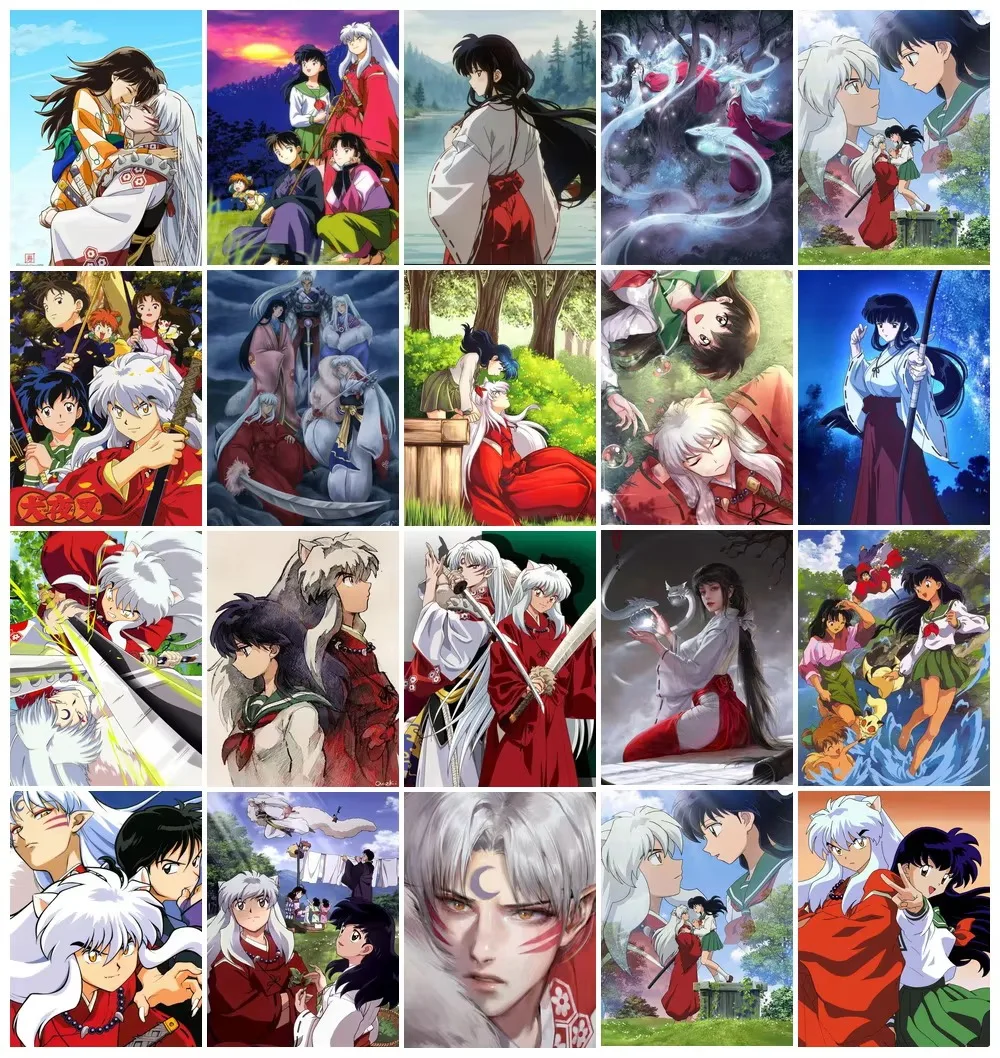 Diamantmalerei Japan Anime Inuyasha Diamant-Mosaik Handgemachte Kunst Exquisites Kreatives Geschenk Heimdekoration