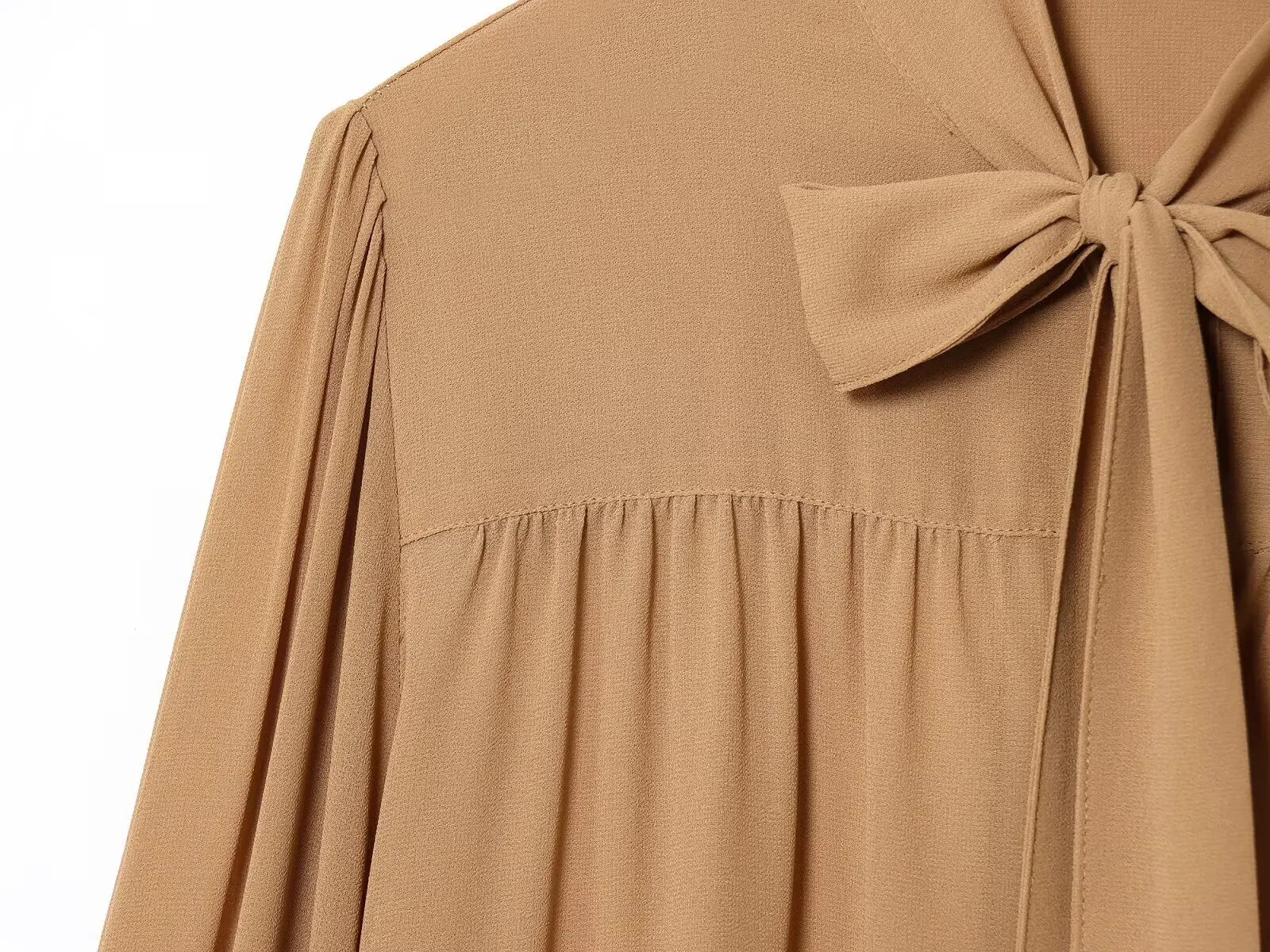 Maxdutti Minimalist Women's Autumn Long-sleeved Shirt French Fashion Elegant Bow Chiffon Shirt Female Blouse Women Tops