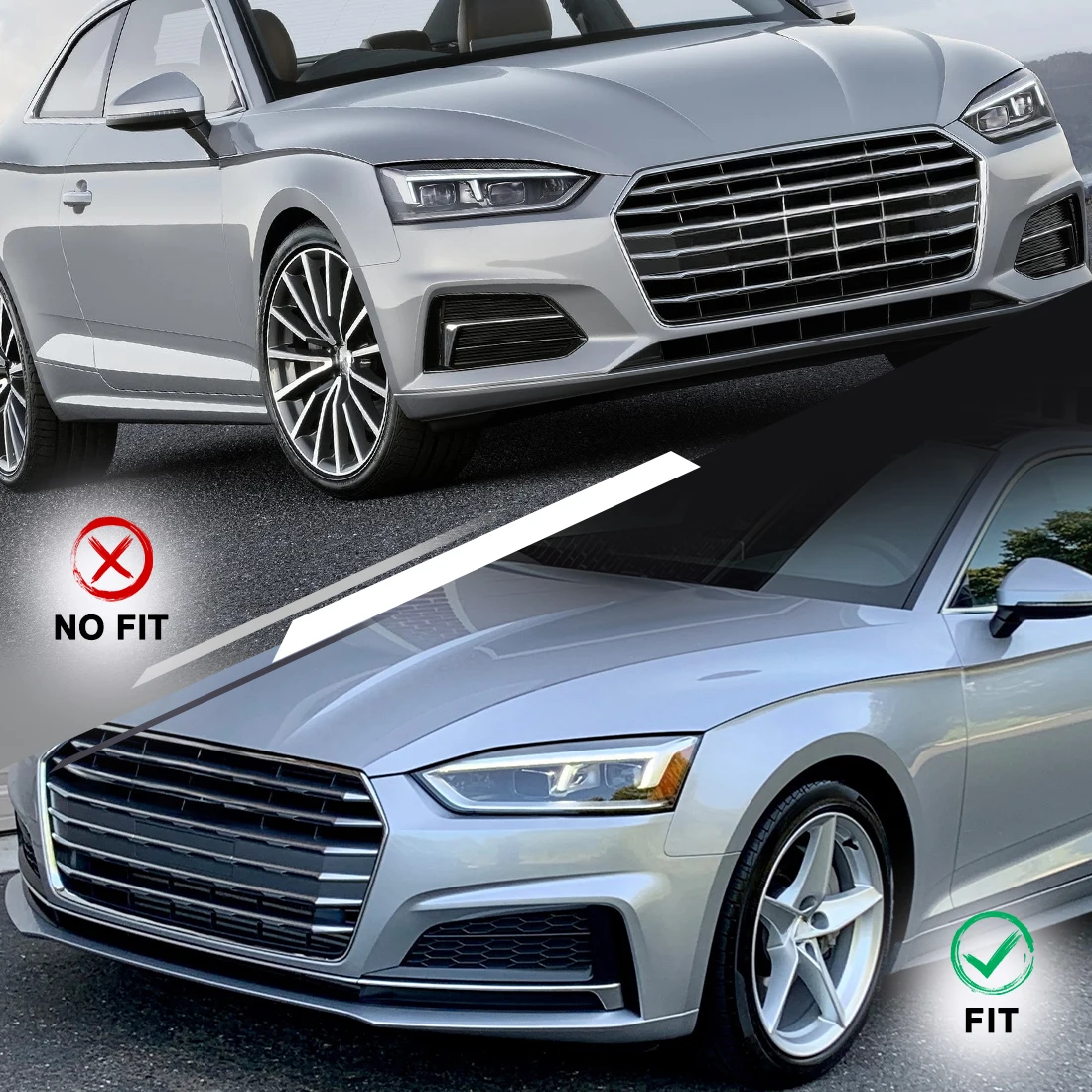 Paraurti anteriore Fendinebbia Griglia Per Audi A5 Sport S5 S-line 2017 2018 2019 Copertura Della Luce di Nebbia A Nido D'ape Hex Grill 8W6807681 8W6807682