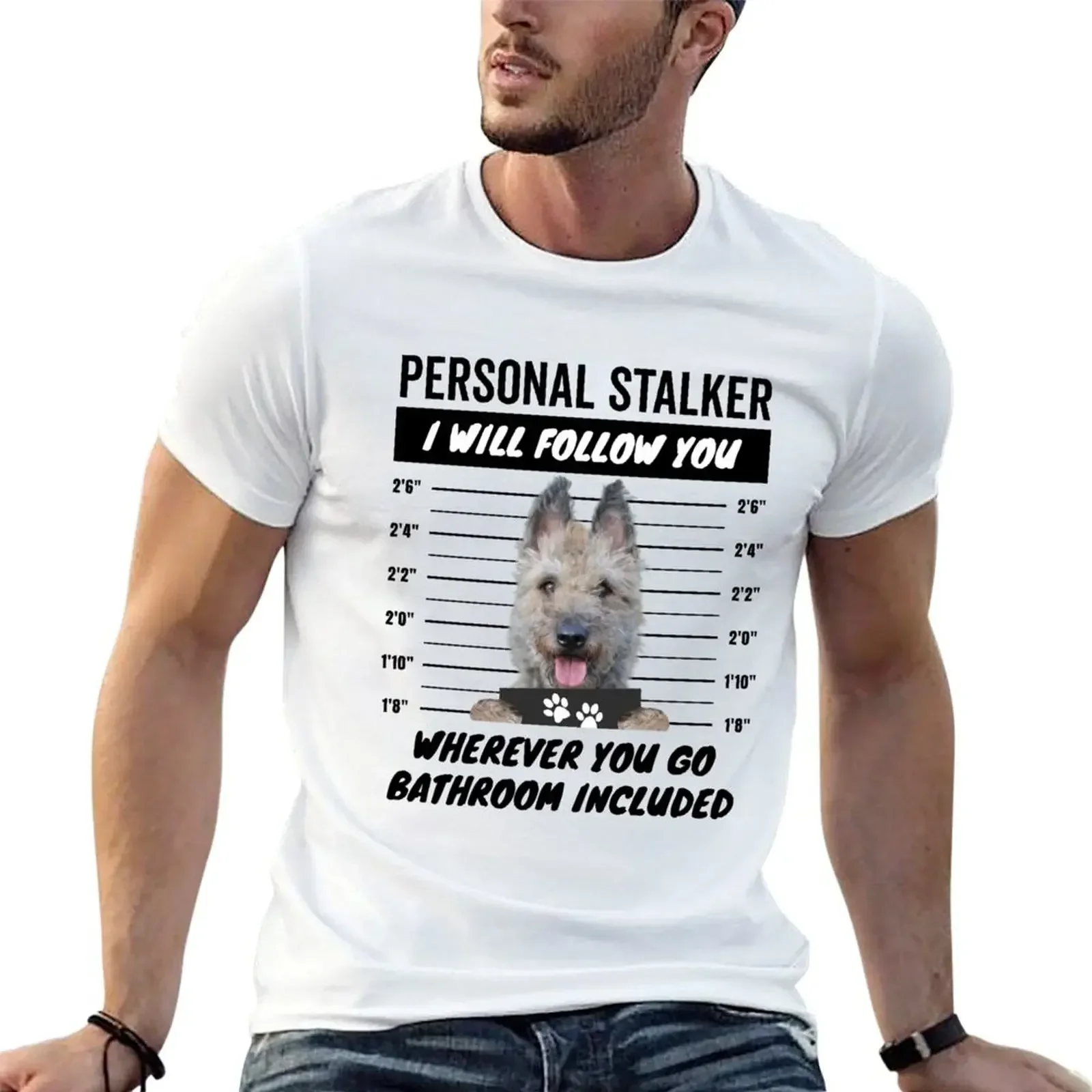 Персональная футболка Stalker Dog – бельгийская футболка Laekenois Fawn, таможенный дизайн, футболка на заказ, толстовки, мужские