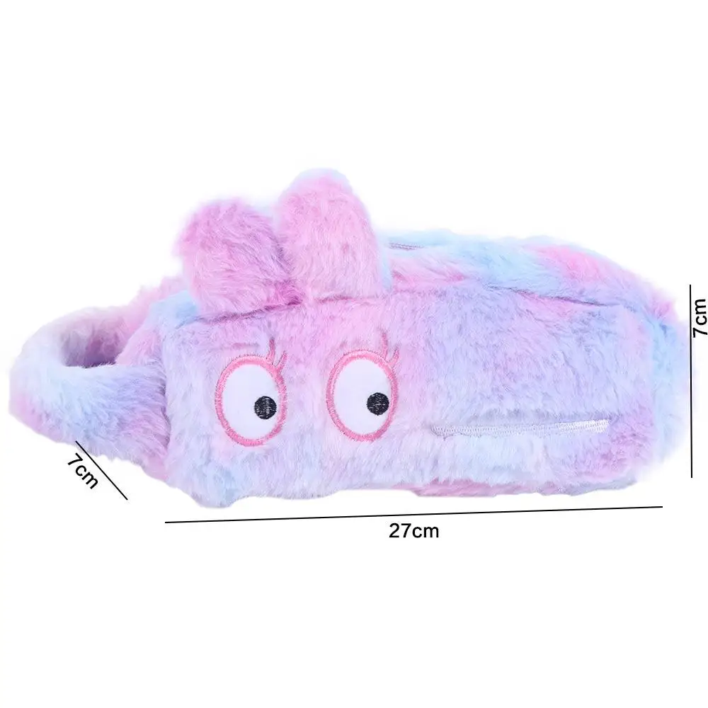 Милая плюшевая сумка, плюшевый пенал, грязезащитный пенал большой емкости, портативный плюшевый мешок для ручек с героями мультфильмов Kawaii, сумка для ручек-подростков, девочек и мальчиков