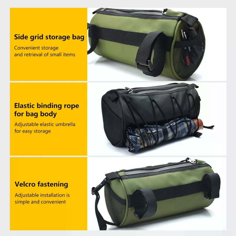 High-Capacity Waterproof Bike Bag for Handlebar, Suitable for Road and Mountain Bikes