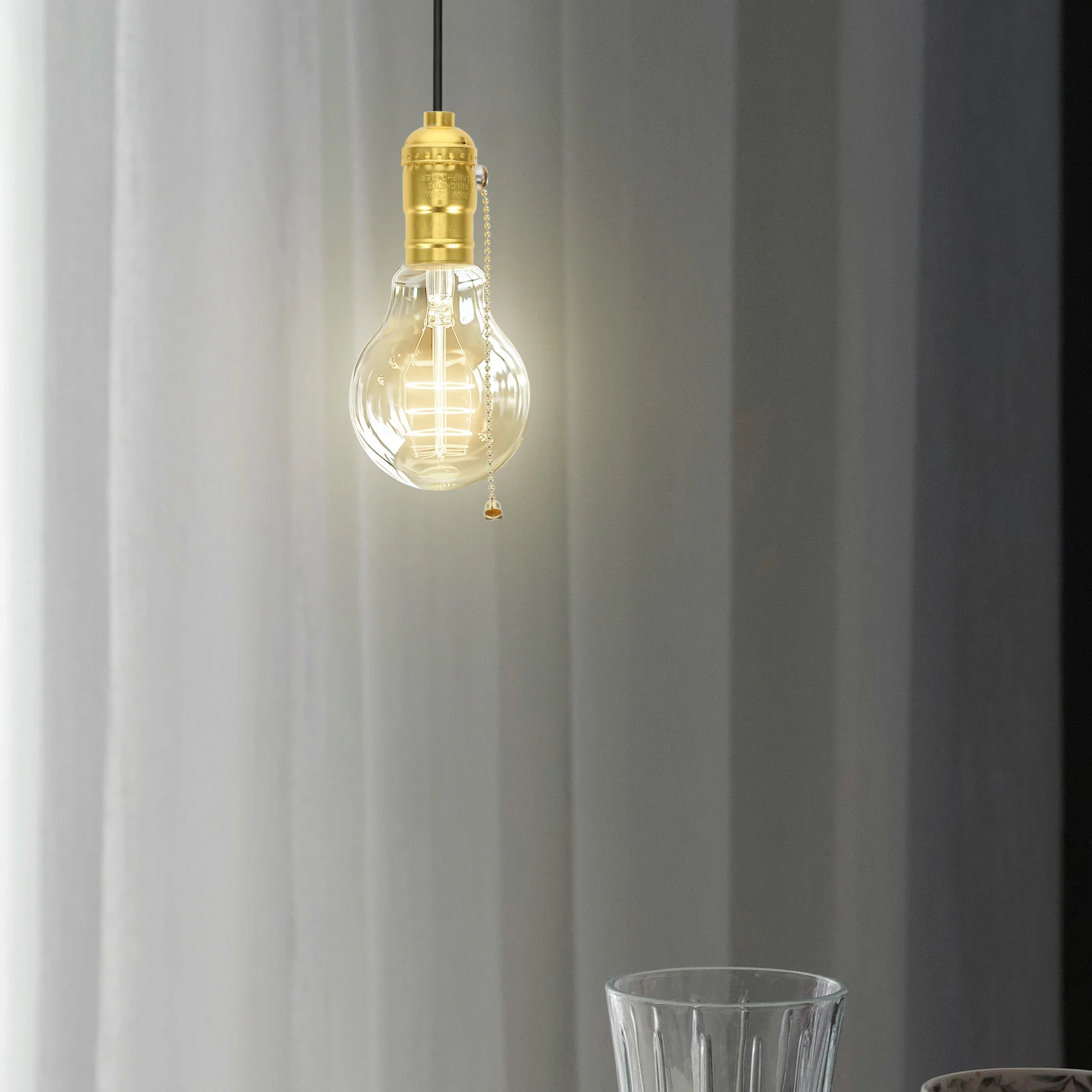 

Pull Chain Light Socket E26 Vintage Lamp Holder Extended Chain Base For Table Floor Lamps Diy Home Decor Lighting Replacement