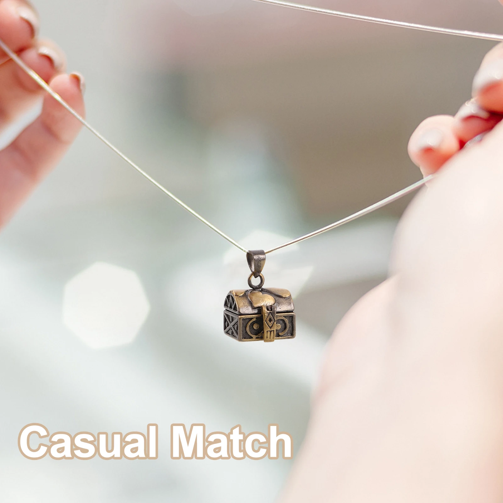 

3Pcs Vintage Copper Pendant Floral Engraved Openable Lockable Treasure Box Charm for DIY Necklace Jewelry Making