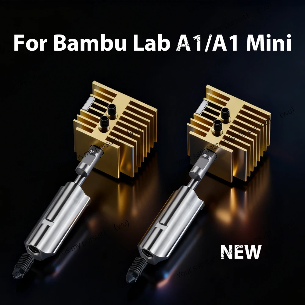 For Bambu Lab A1 Mini ,A1 Nozzle  Hardened Steel Hotend Kit with 0.2mm or 0.4mm Harden Steel Nozzle, All Metal Extruder Hot End