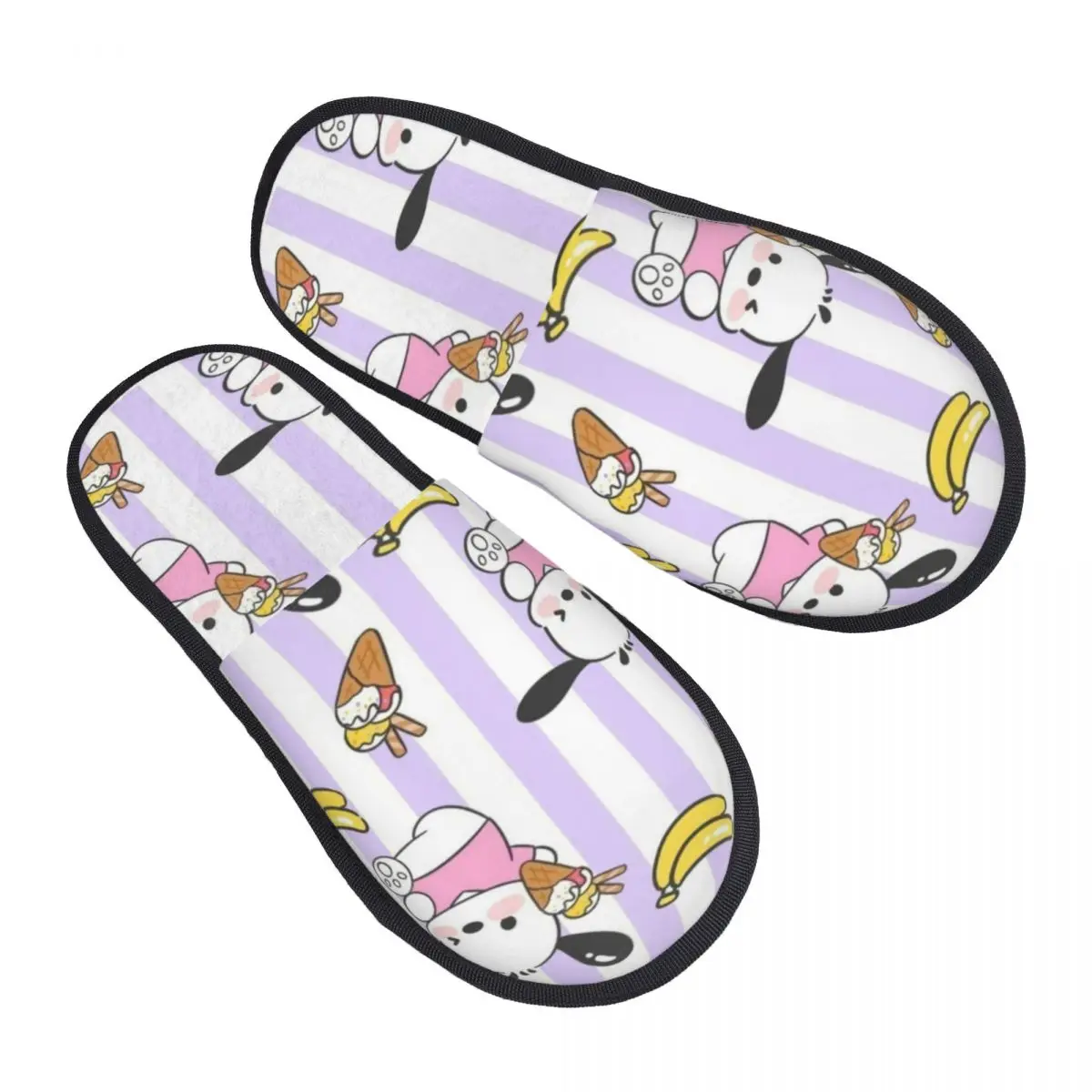 

Изготовленные на заказ домашние тапочки из мягкой пены с эффектом памяти Pochacco, женские уютные теплые нескользящие тапочки