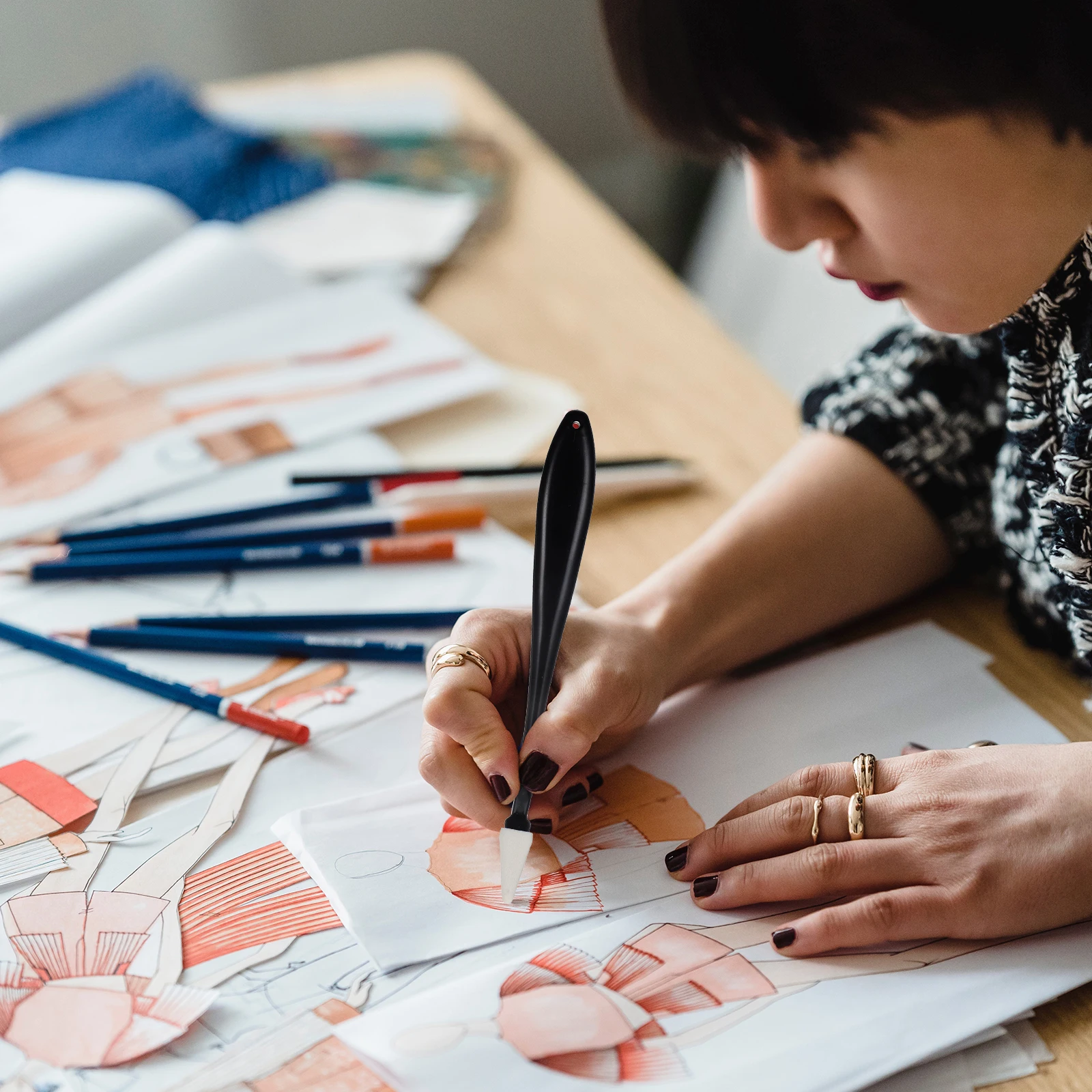 

1Set Sketch Tool Set Professional Sketching Wiper Practical Blending Highlight Erase for Artists Water Color Paper Sketch Book