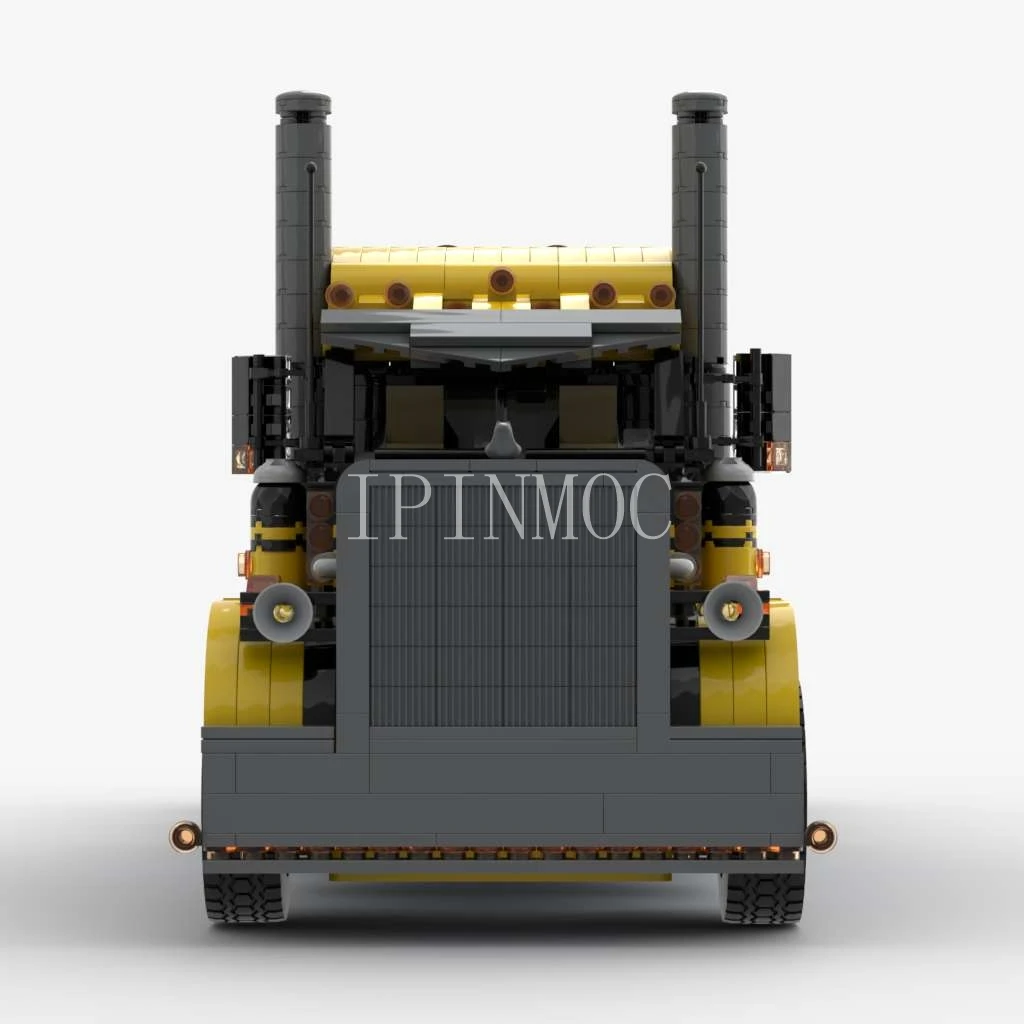 Moc-4691 P 379 Heavy Truck e Moc-4846 rimorchio piattaforma 1:17 con disegni PDF Building Blocks mattoni regali di natale