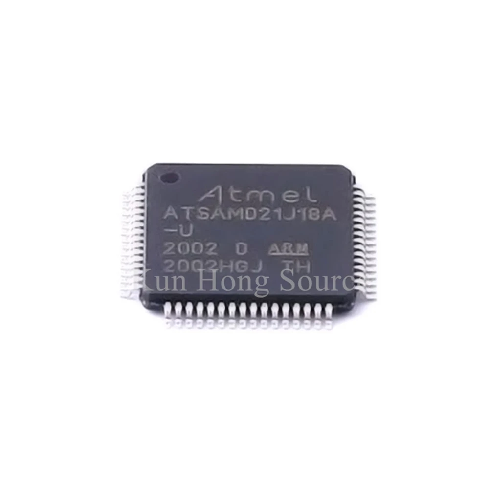 1pcs/Lot ATSAMD21J18A-AUT TQFP-64 ARM Microcontrollers - MCU 256KB 32KB GRN1.6-3.6V48MHz Operating Temperature:- 40C-+ 85 C