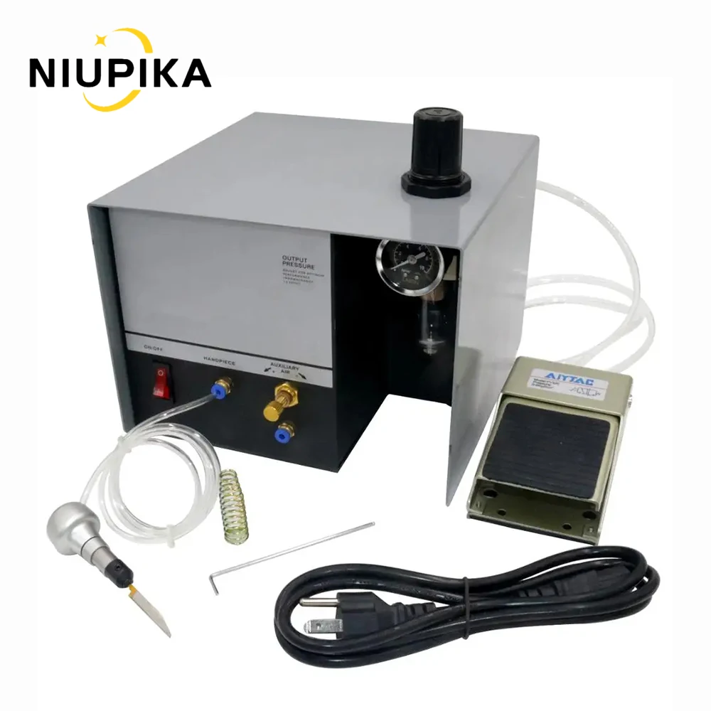 NIUPIKA Pneumatic Impact Engraving Machine GraverMate Jewelry Engraver Single Ended 110/220V