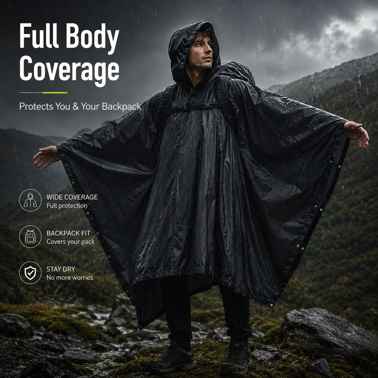 Ponchos Impermeables Reutiliza - Cycling Rain Jacket Commute reseña y precio