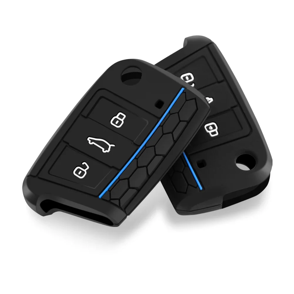 Silicone key cover for VW golf 7 GTI POLO T-Cross touran Tiguan Skoda Octavia Rapid kodiaq Fabia Seat Ibiza leon Ateca Arona