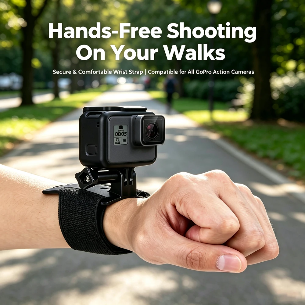 Wrist Strap Mount Holder For GoPro Hero 13 12 11 10 9 8 7 6 5 4 3 SJCAM SJ4000 Insta360 AKASO DJI Osmo Action Camera Accessories