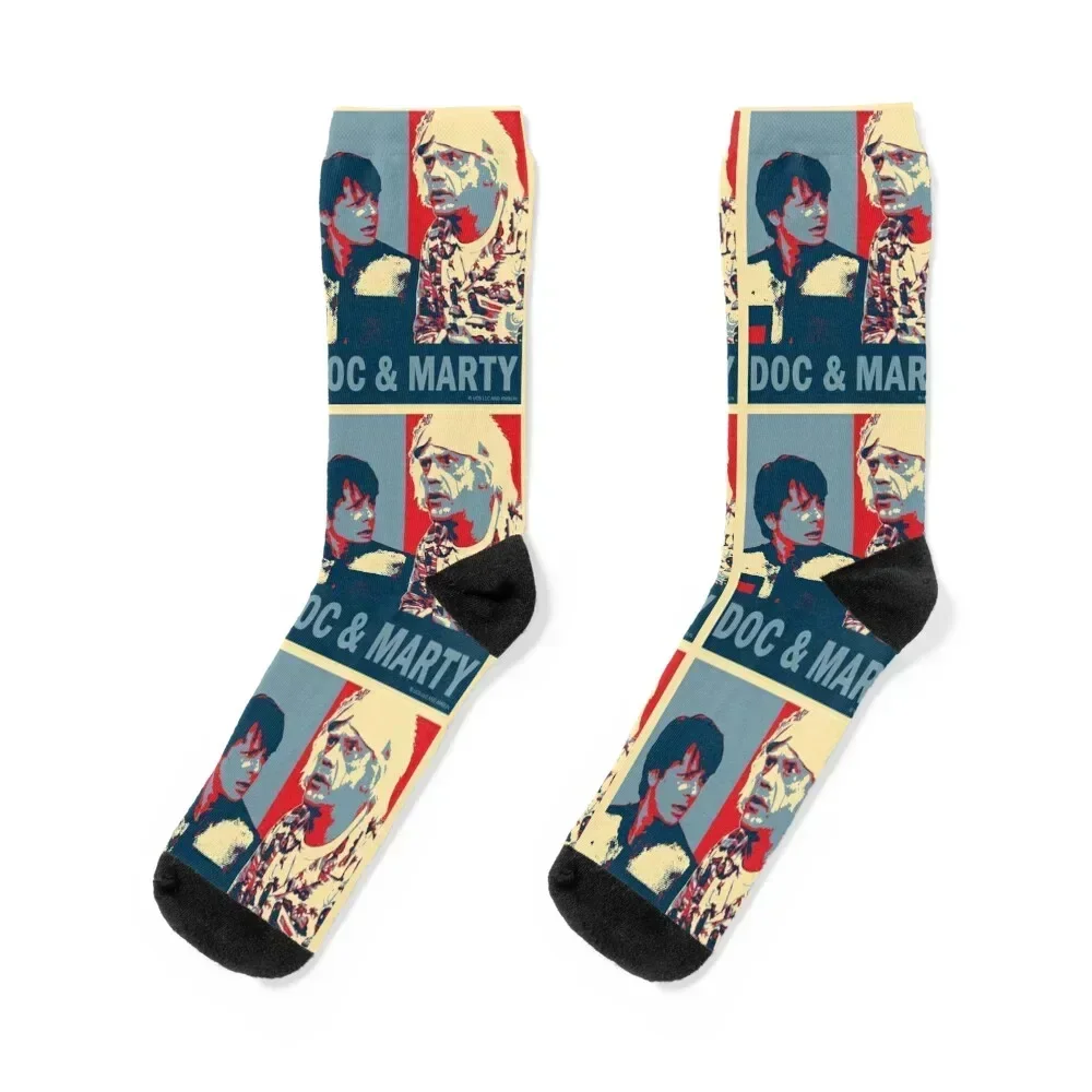 

Back to the Future - Doc and Marty Socks anti-slip basketball Climbing Mens Socks Women's