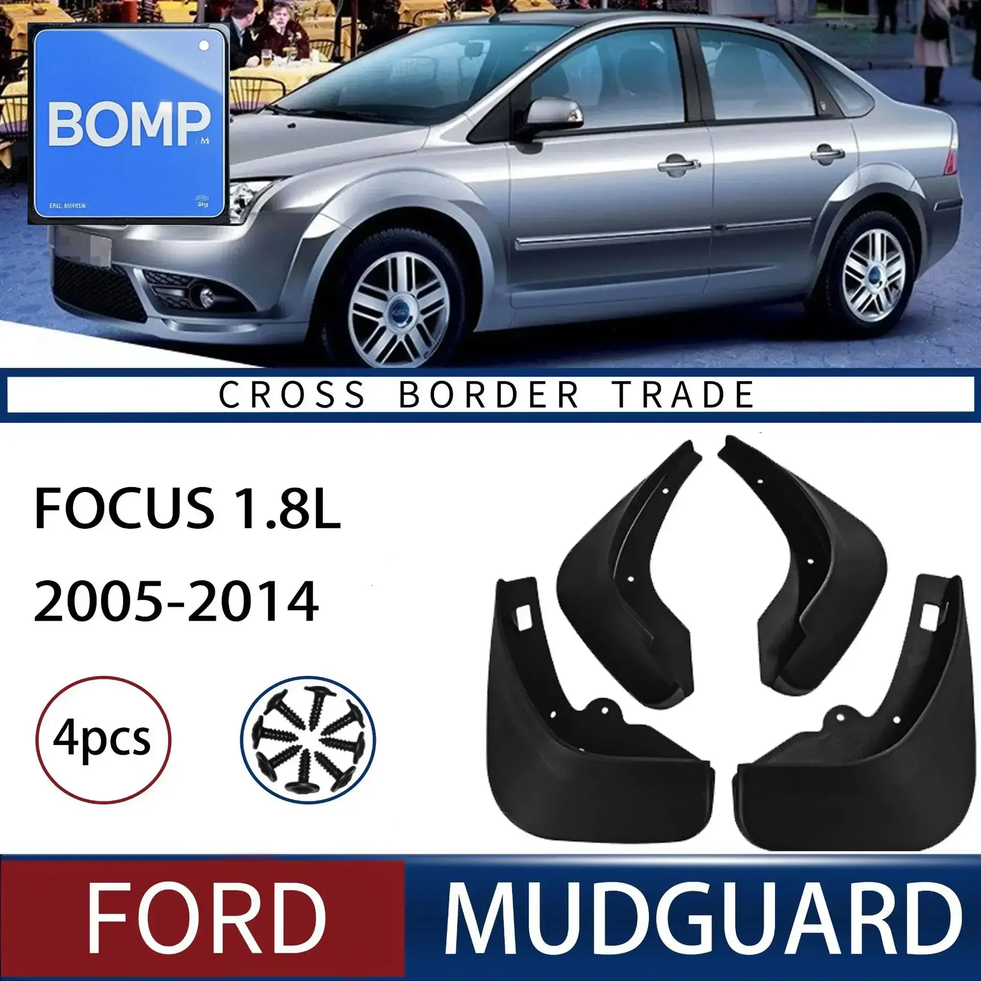 

Fit For FOR FOCUS 1.8L 2005-2014 Car Molded Mud Flaps Splash Guards Mudguards Front Rear Styling Front Rear Car Accessories
