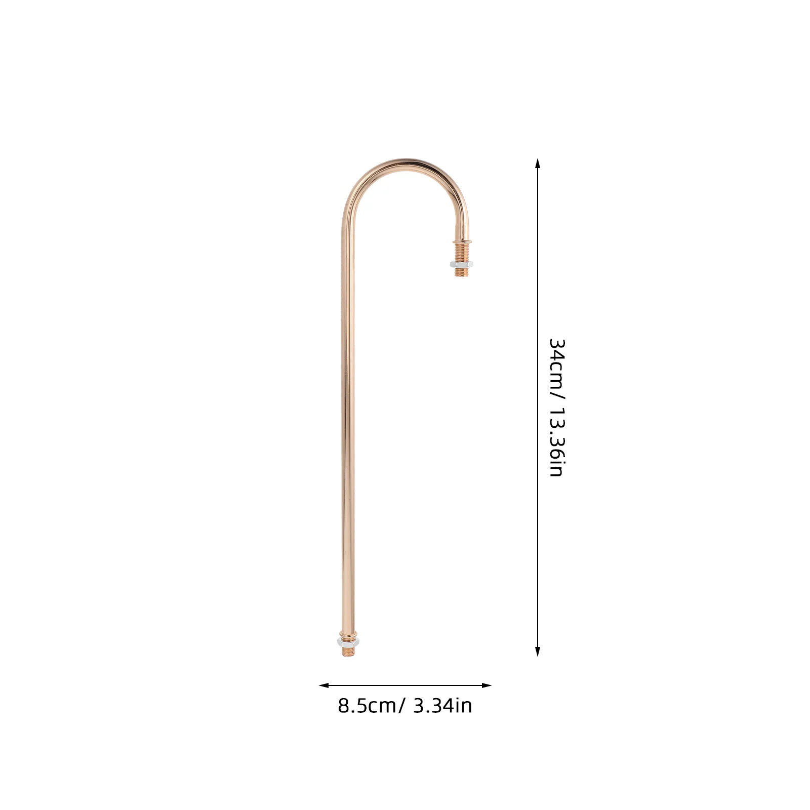 Haste de lâmpada curvada, hardware de substituição para mesa, lâmpadas de cabeceira, kit de reparo de haste de ferro ajustável, compatível com vintage