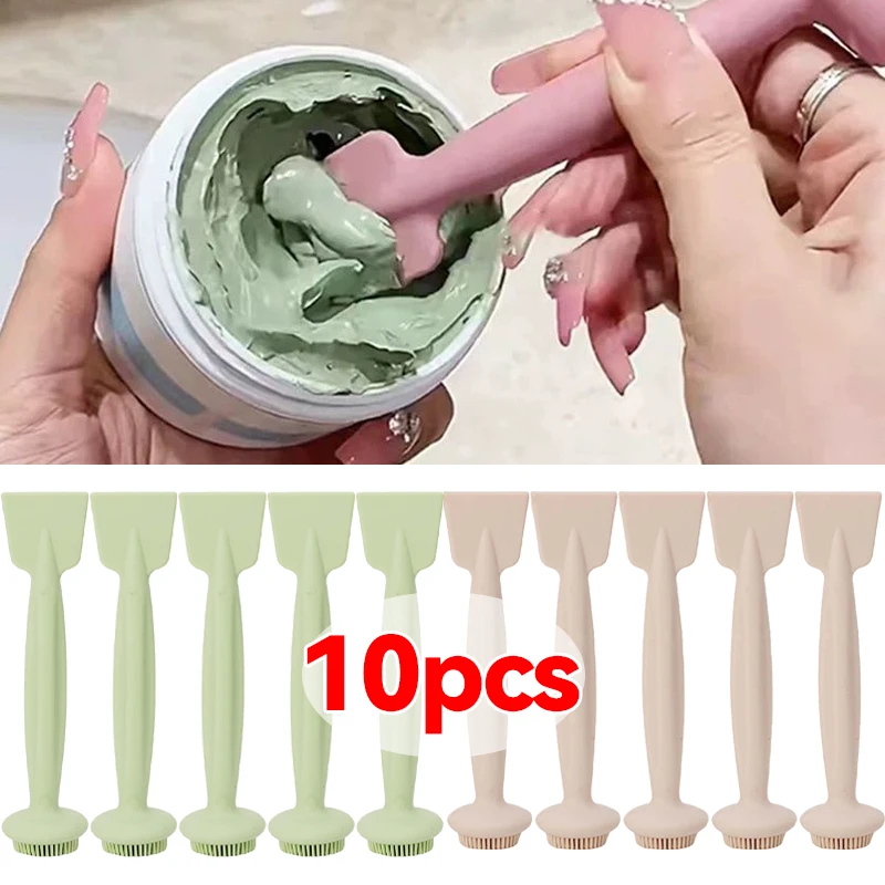 

Щетка для маски с двойной головкой, лопаточка, мягкий силиконовый скребок, доска для очищения салона лица, щетки для очищения пленки «сделай сам», инструменты для регулировки красоты