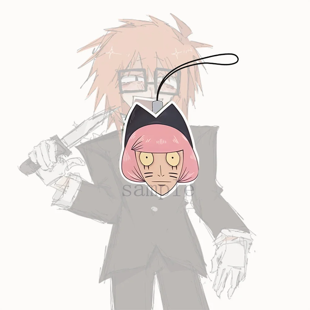 Anime Ranfren Randal's Friends Randal Satoru Cosplay Keychain Acrylic Phone Chain Bag Pendant Two-sided Keyring Party Accessory