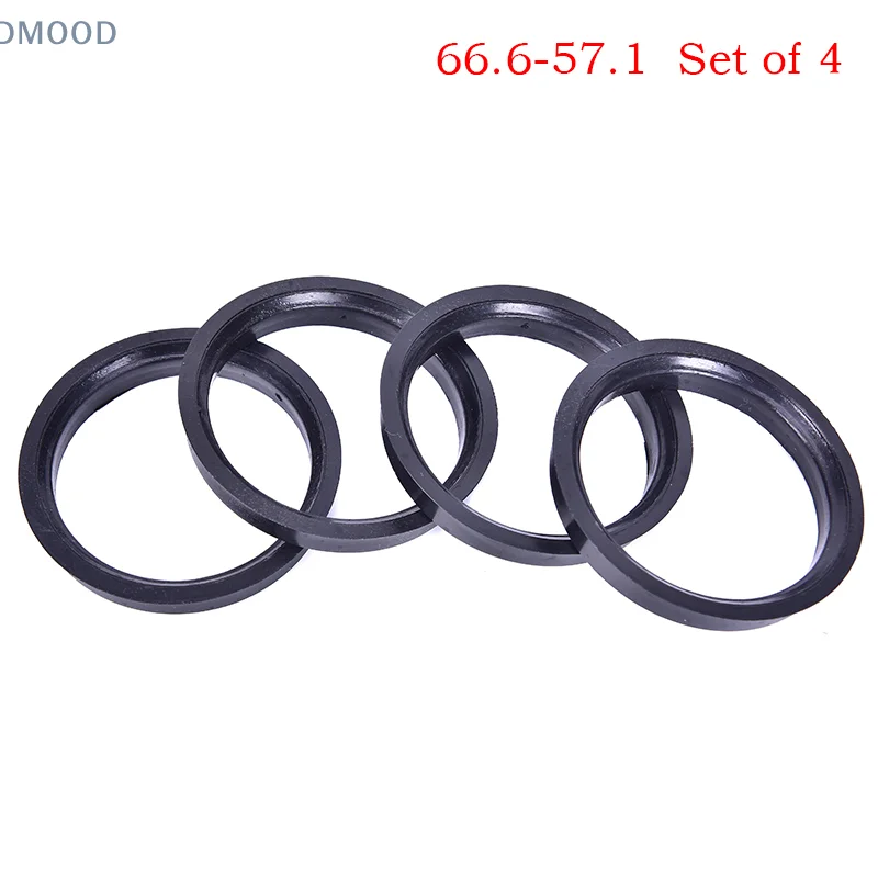 4Pcs 66.6-57.1mm Plastic Wheel Bore Center Collar Hub Centric Ring