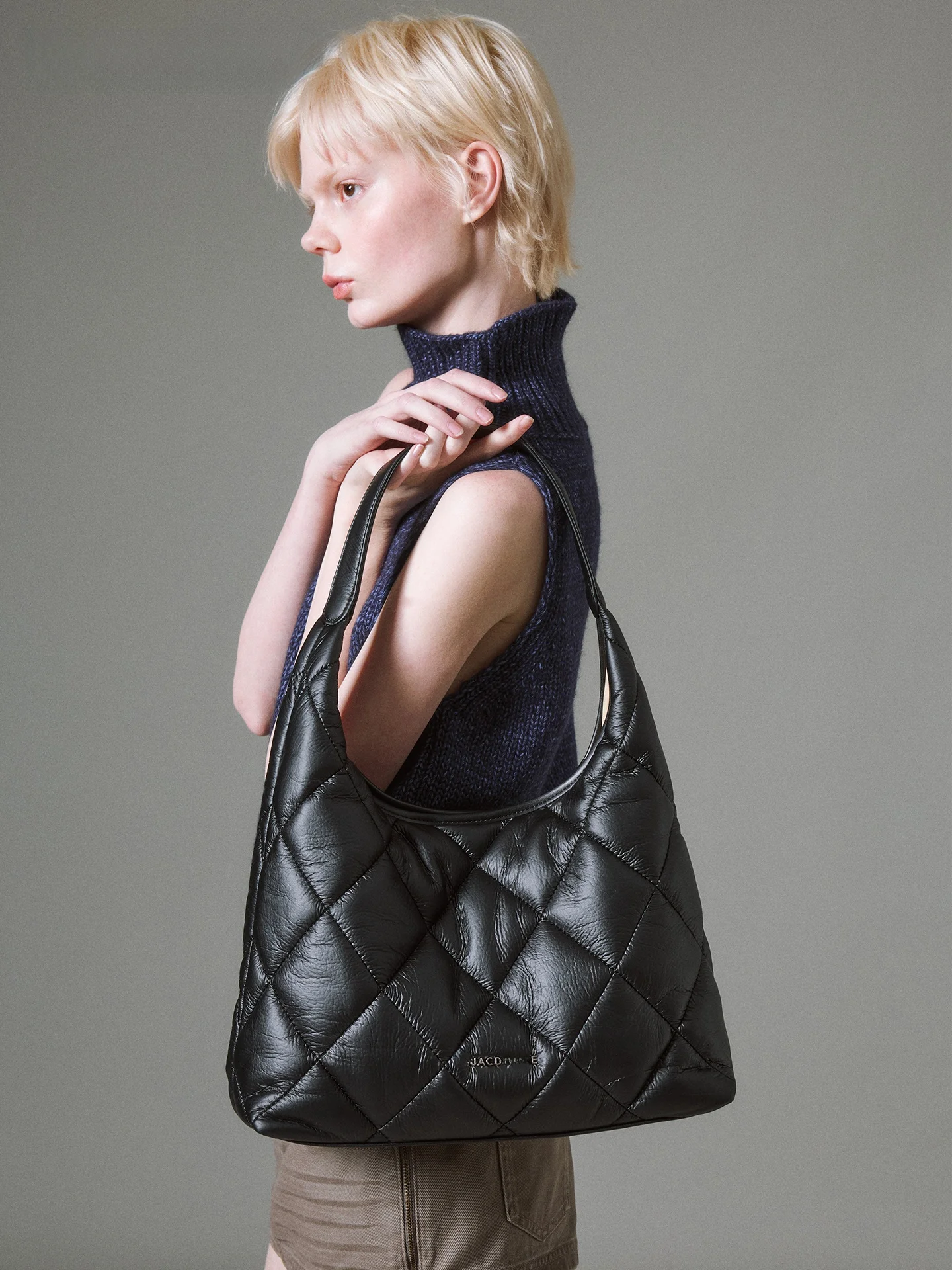 

JACD Black Hobo Bag Large Capacity Commuter Single Shoulder Tote Bag 2026 New Summer Underarm Bag Women's Bag