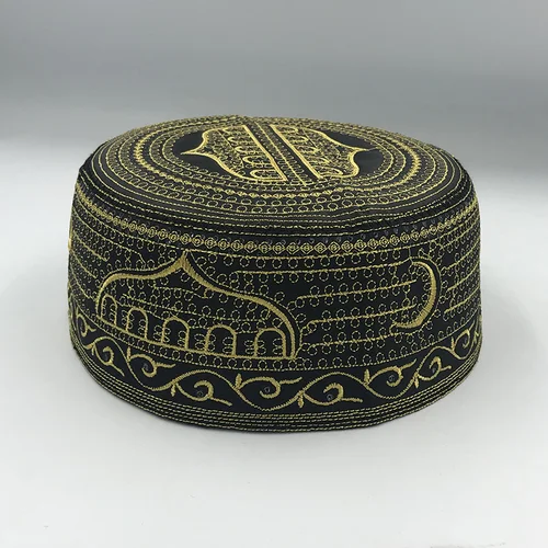 Gorras bordadas de algodón para hombres musulmanes, sombreros de oración, hombres árabes, Arabia Saudita, sombrero islámico, turbante, Hijab, gorra judía, pañuelo para la cabeza islámico, nuevo
