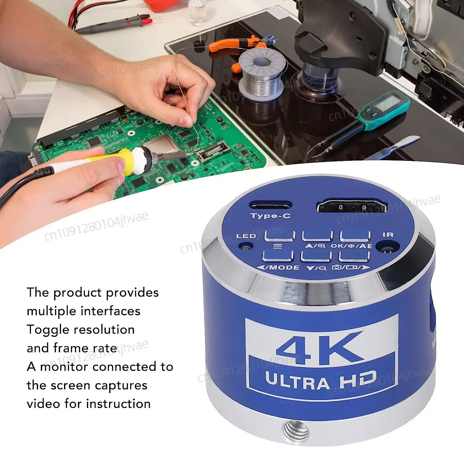 

2025 НОВЫЙ цифровой детектор, видеокамера для микроскопа 4K, выход в реальном времени, промышленная CCD-камера 4K