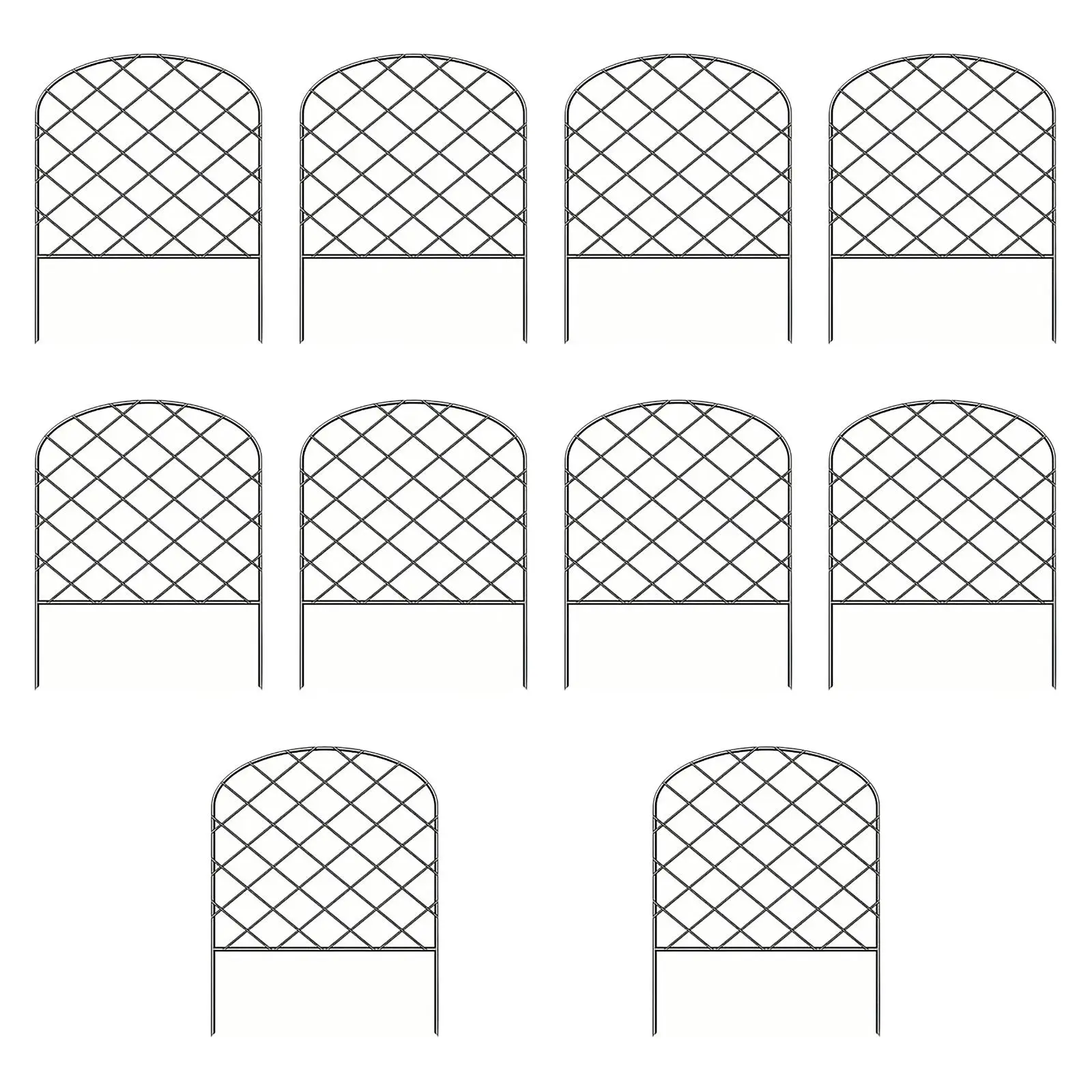 10 Panels Decorative Garden Fence Animal Barrier for Dog for Farmhouse Yard