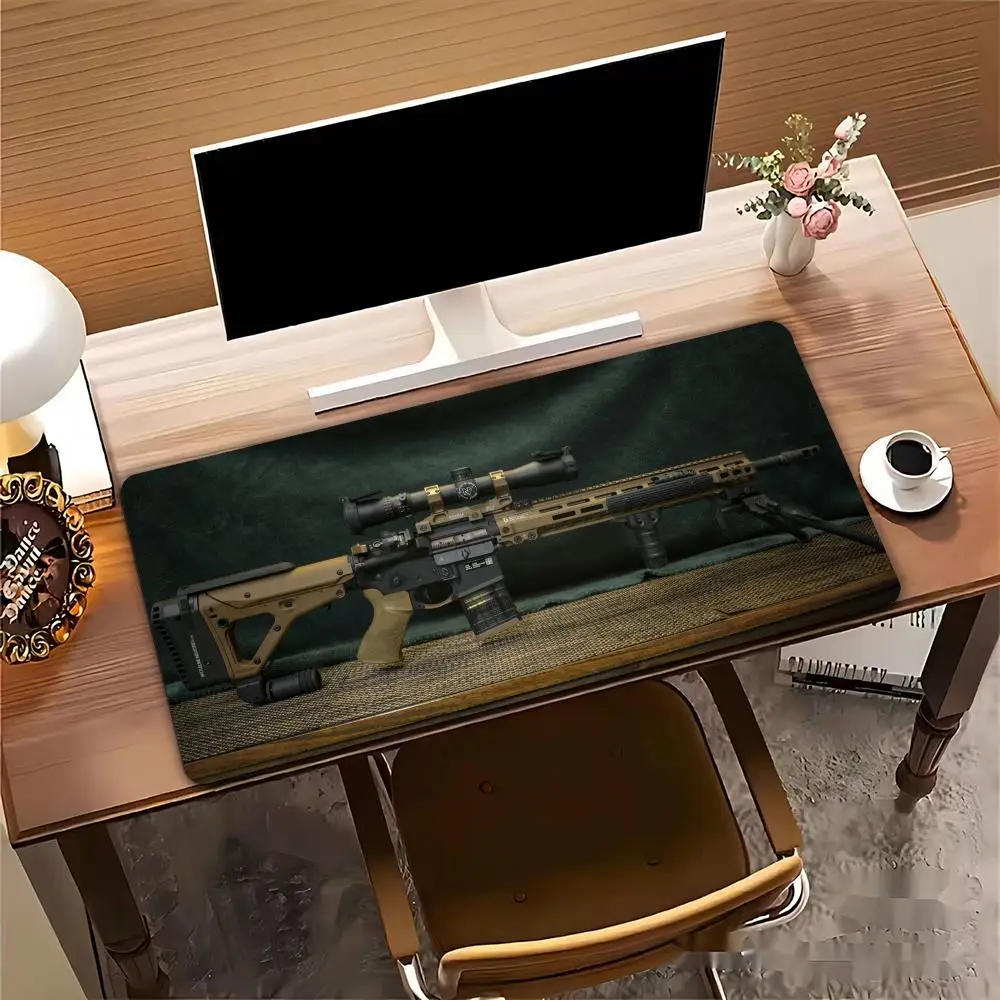 Tactical Military Rifle Desk Pad large mouse pad rubber anti-slip edge locking office mat pc accessories gaming mats Computer