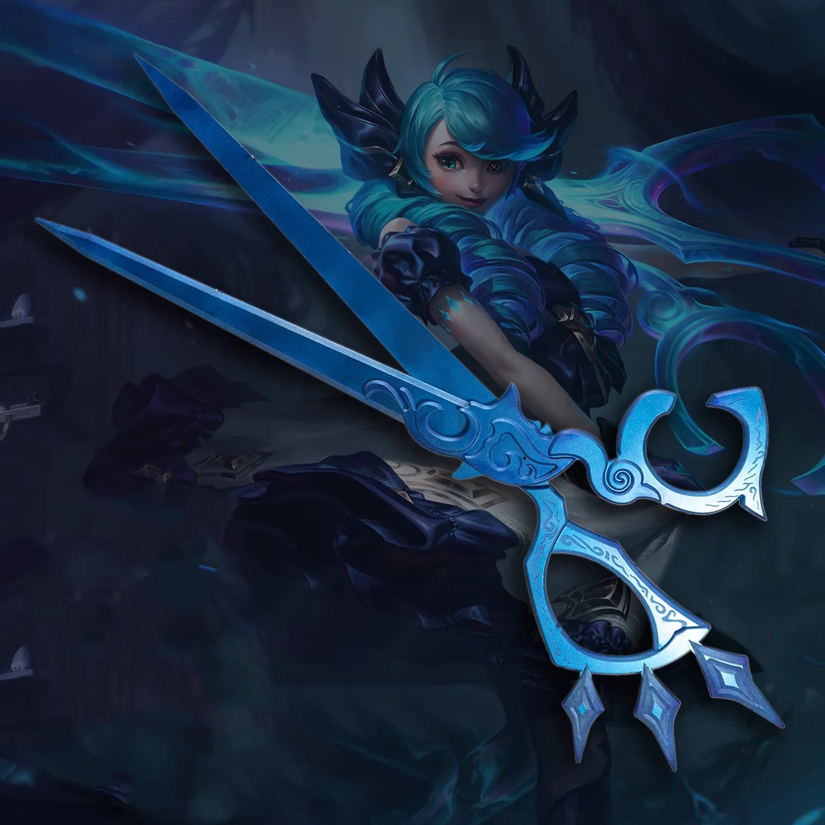 Irelia H Store Gwen from LOL Gwen's regular skin's scissors Cosplay props weapon image 2