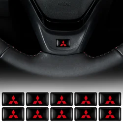 3D Epoxy Car Emblems Decor Stickers Auto Accessories For Mitsubishi Ralliart Lancer EX Outlander ASX Competition Pajero V73 l200