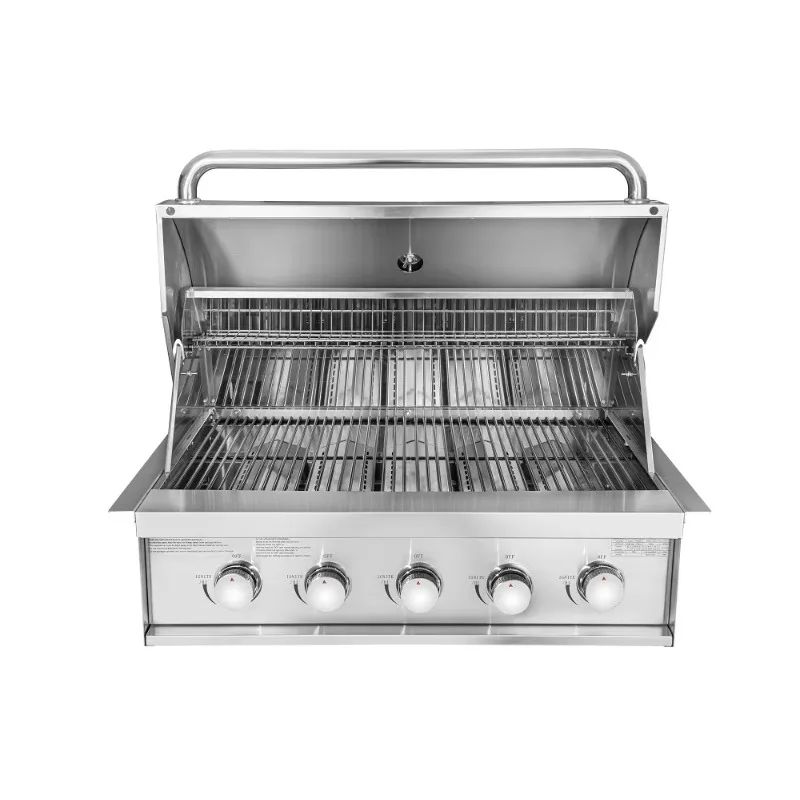 Modern Luxurious Outdoor Kitchen Premium Rust-Resistant Durable Full Stainless Steel Built-in Gas Grill 5 Burner