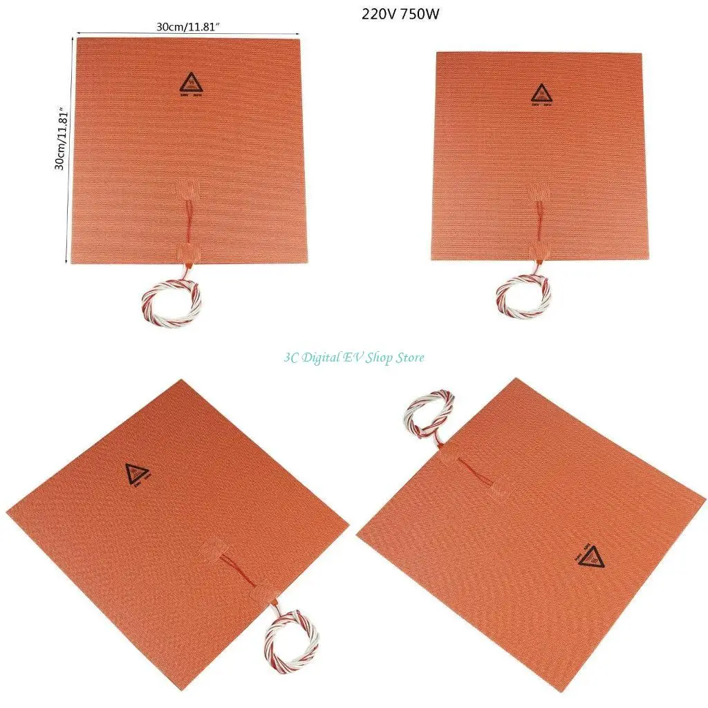 

E74D силиконовый нагревательный коврик 220 В 750 Вт термистор импортный резиновый грелка с горячей кроватью