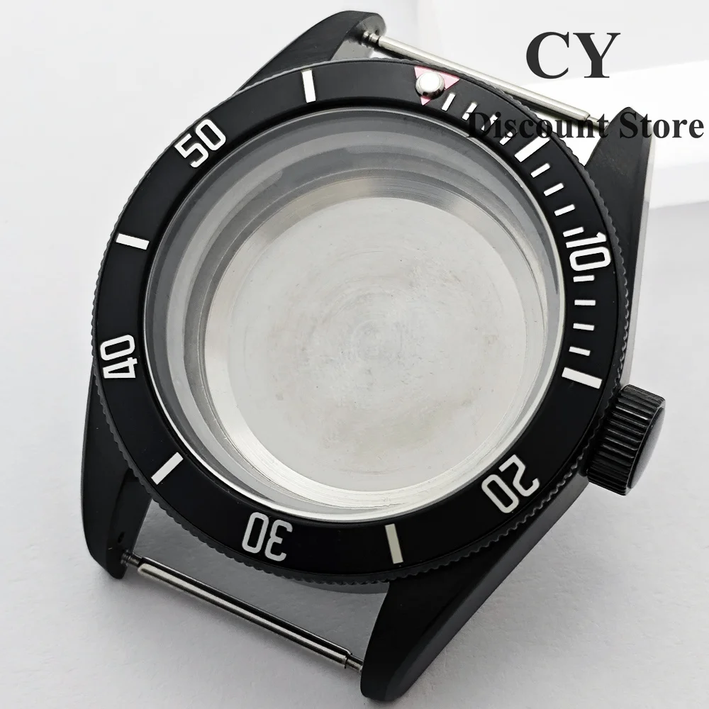 RICHUS NH35 Watch Case 41mm Black Sapphire Crystal Stainless Steel Watch Case Fit NH35 NH36 ETA2824 2836 Miyota82 DG Movement