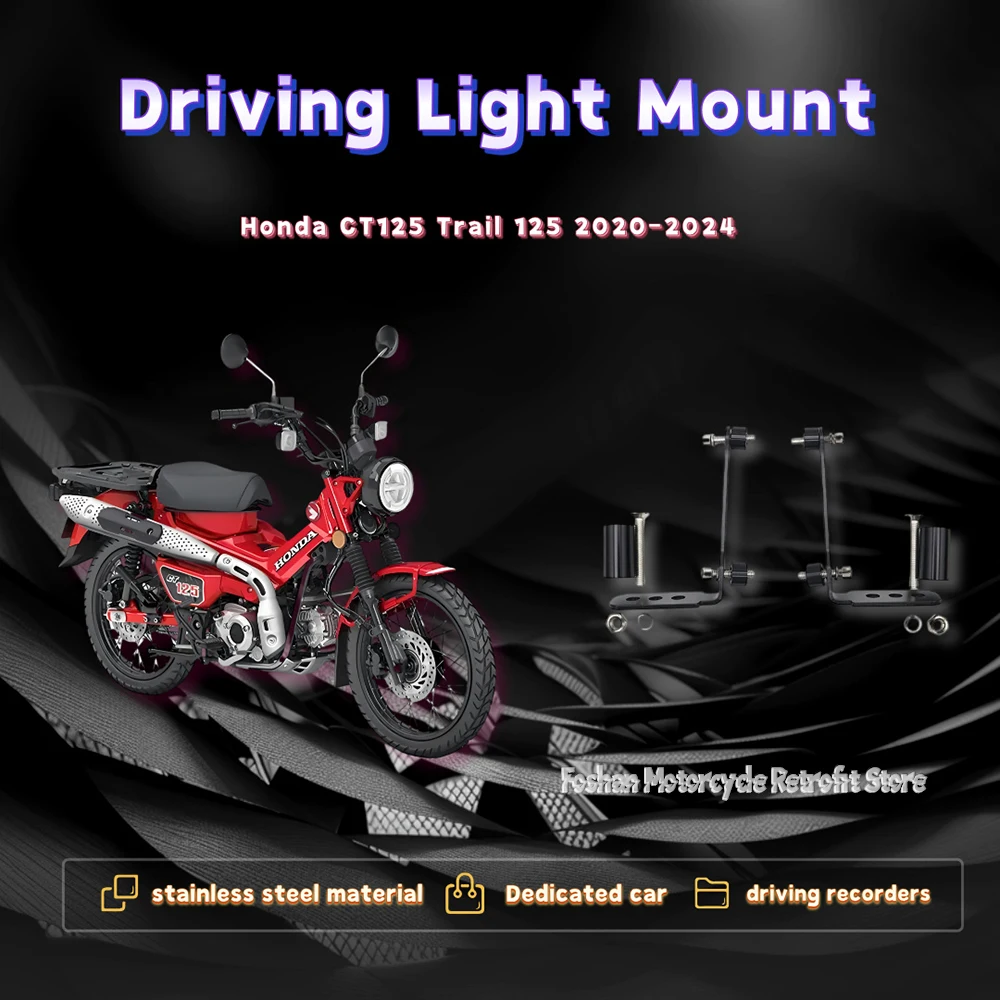 

For HONDA CT125 universal bracket Motorcycle Modifications Accessories 2020 2021 2022 2023 2024 Trail 125 Driving Light Mount