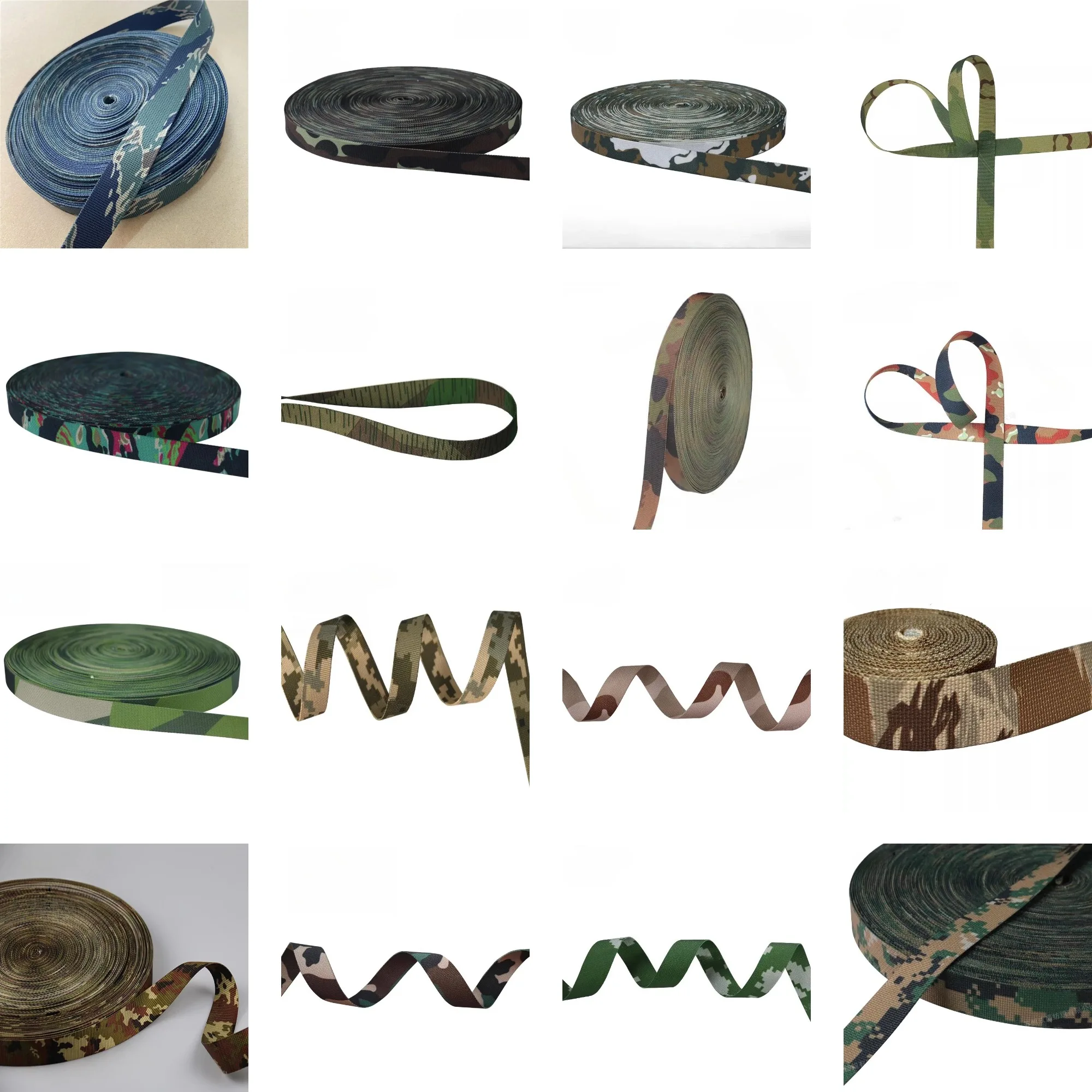 

5m Long Various Camouflage Webbing Tactical Pack Shoulder Strap Accessories Waist Belt MOLLE System Hunting DIY Sewing