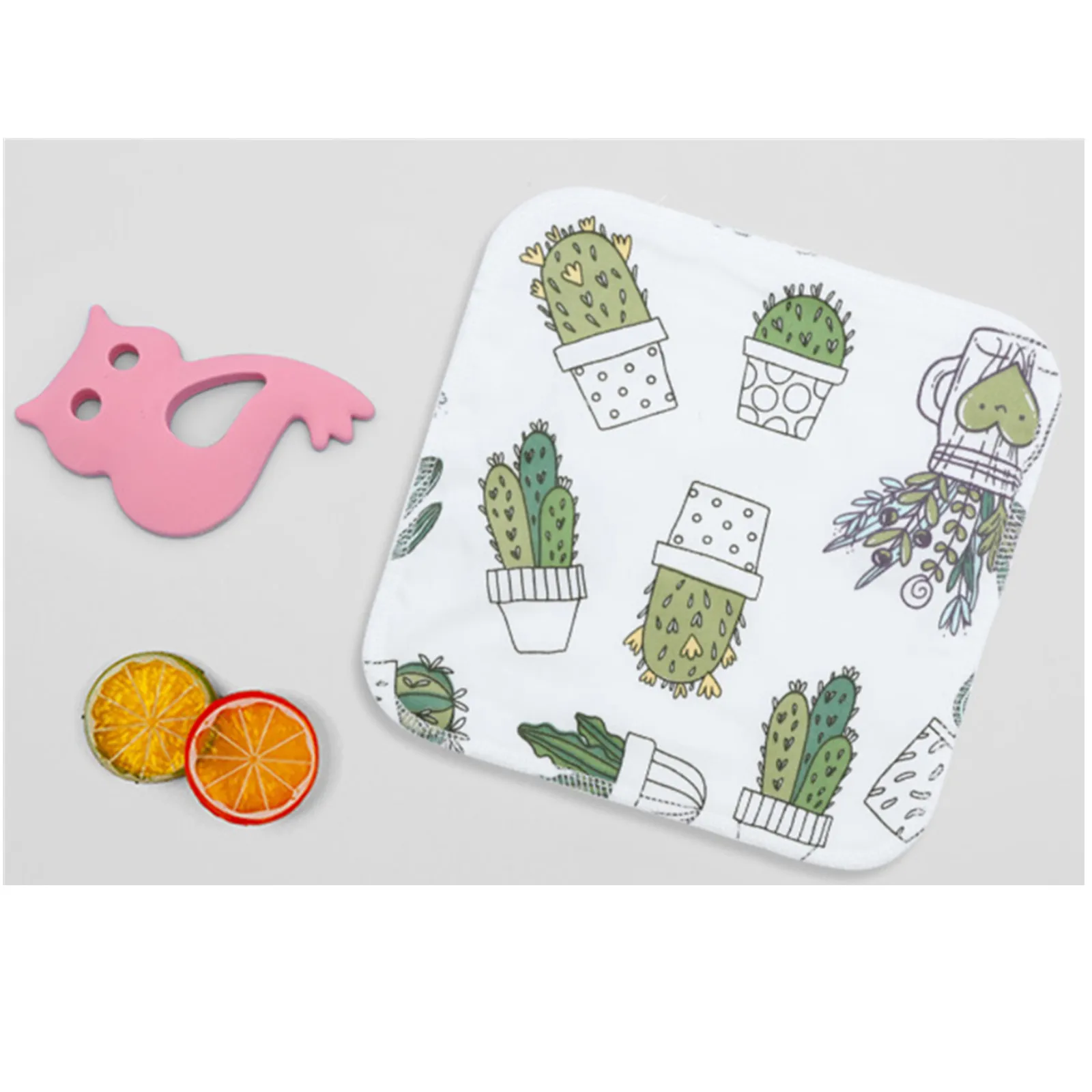 (6 قطع في المجموعة) مناديل أطفال من القطن الخيزران قابلة لإعادة الاستخدام، قابلة للغسل