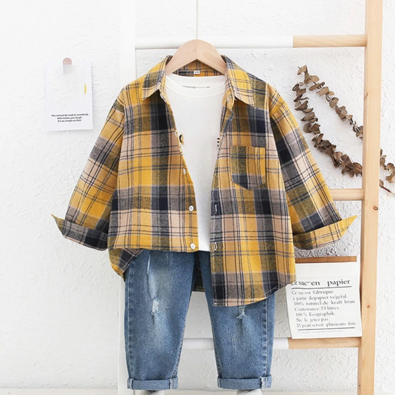 2-6Y Children\'s T-Shirts Cotton Kids Clothes Baby Boys Shirts Coat for Spring Autumn Girls Long-Sleeve Jacket Bottoming Clothing