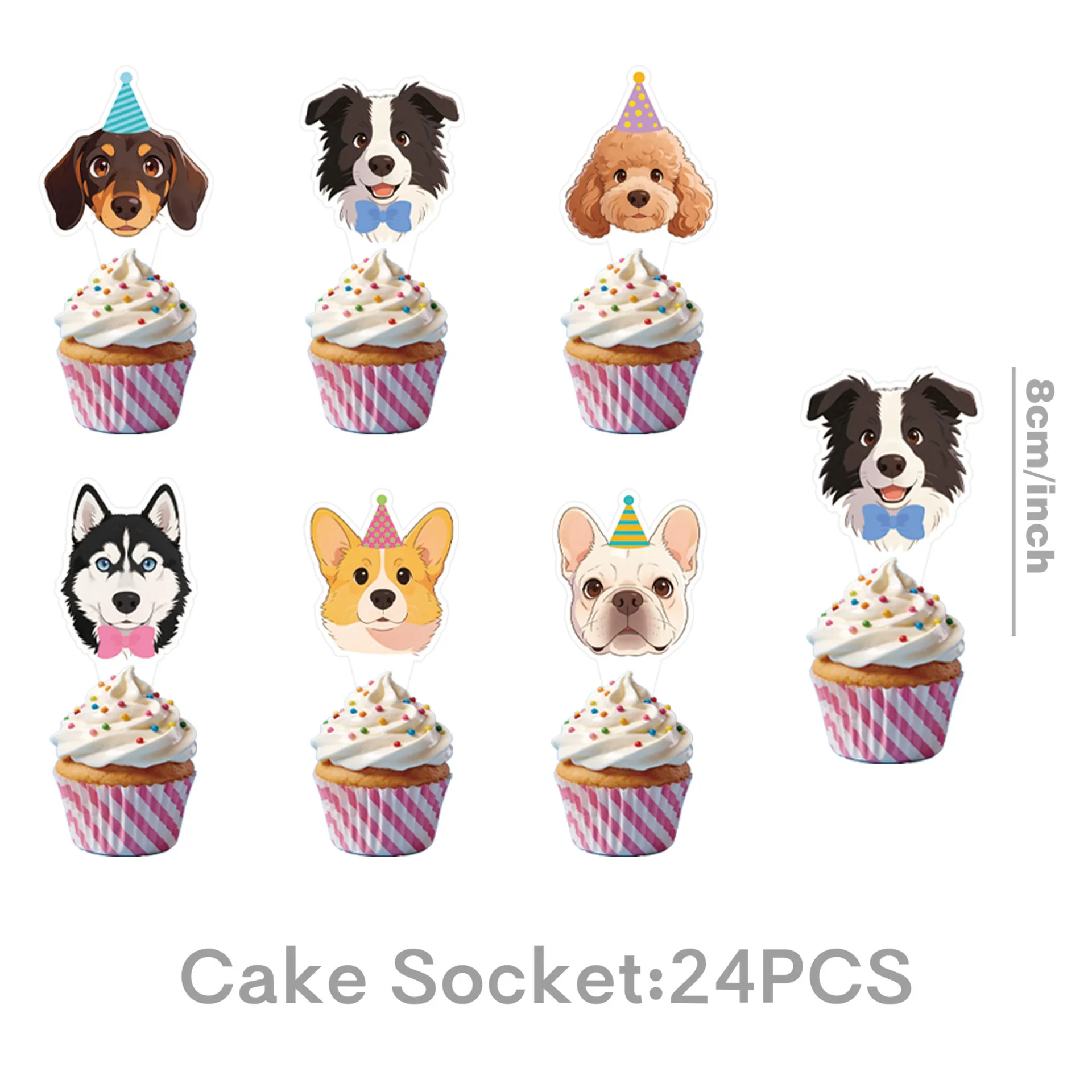Dog Birthday Party Supplies Pet Dog Birthday Banner Balloons Cake Decorations Pet Puppy Theme Birthday Party Decors Supplies