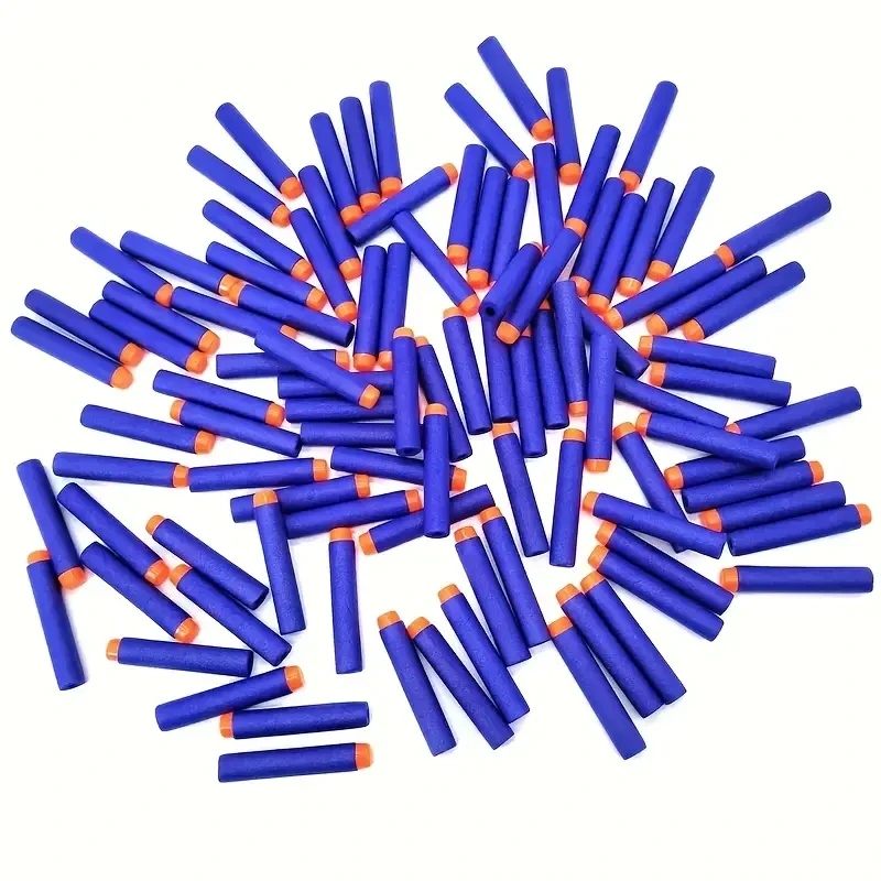 7.2cm 100pcs For Nerf Soft Bullets Darts Round Head Refill Sponge Darts Kids Children Toy Gun Bullets For NERF N-Strike Blasters