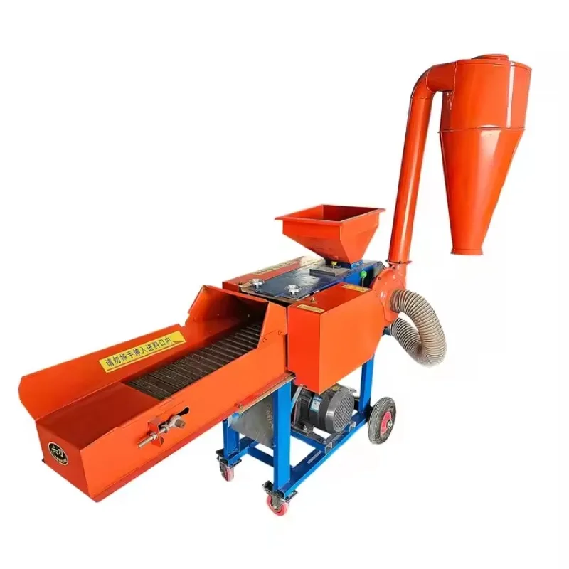 High Output Grass Crusher and Chaff Cutter Machine Custom Straw Chopper Corn Grain Shredder Crusher for Animal Feed Production