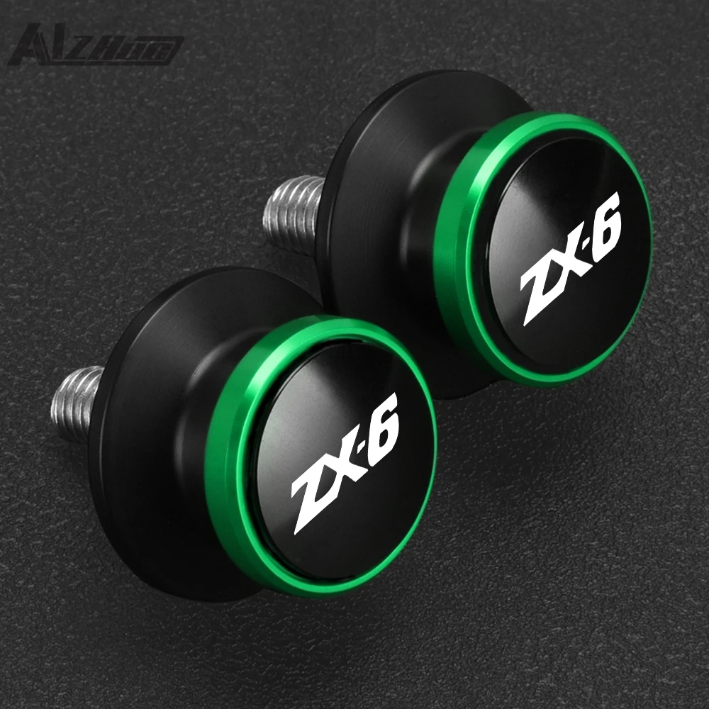 

For KAWASAKI Ninja ZX-6 ZX600 ZX6 1998 1999 2000 2001 2002 8MM Swingarm Spools Rear Stand Screws Sliders Motorcycle Accessible