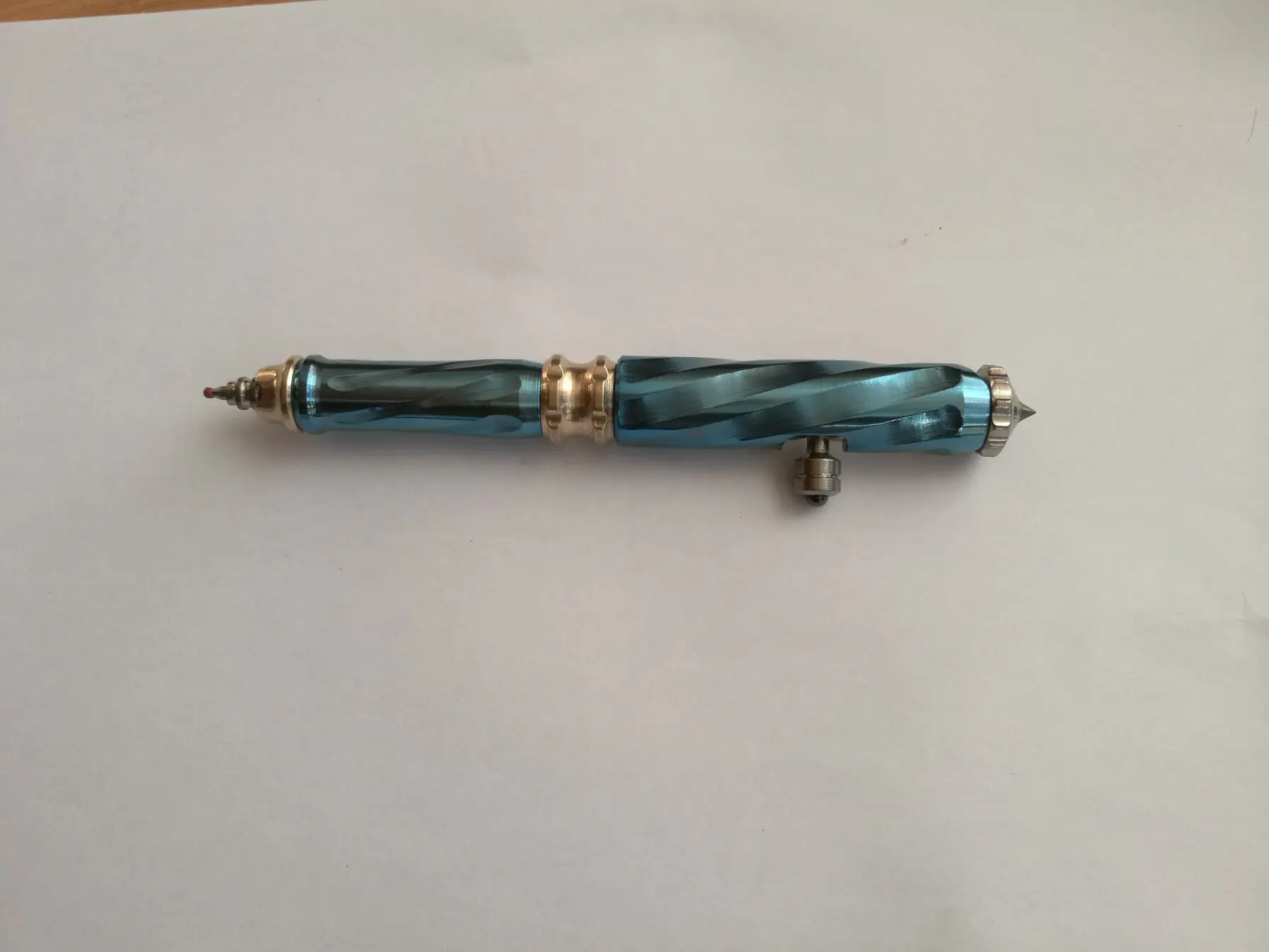 Spiral Pattern Handmade Edc Pen, Ballpoint Writing Pen