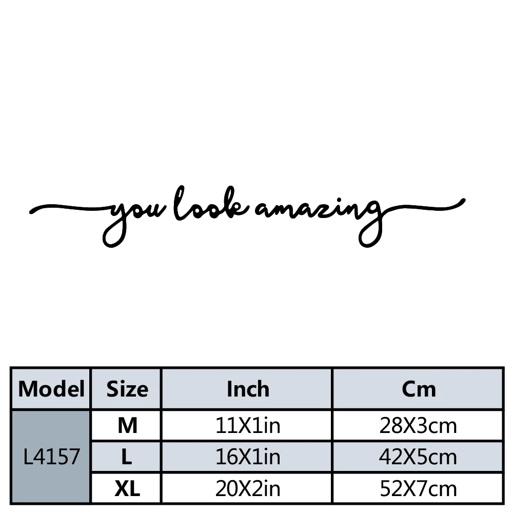 You Look Amazing Wall Decals Pvc Mural Art Diy Poster For Bedroom Decoration Wall Stickers Waterproof Wallpaper
